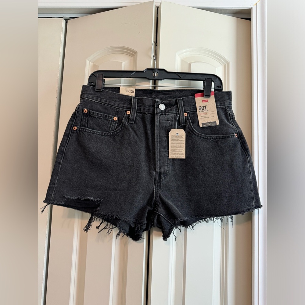 Levi’s 501 Black Denim Shorts Size 30